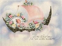 Vintage Sail boat baby image