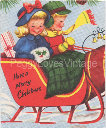 Vintage Sleigh with Kids